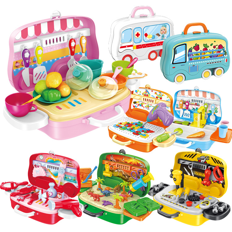 Wholesale children's play kitchen toys boys and girls cooking simulation play toys baby kitchenware set