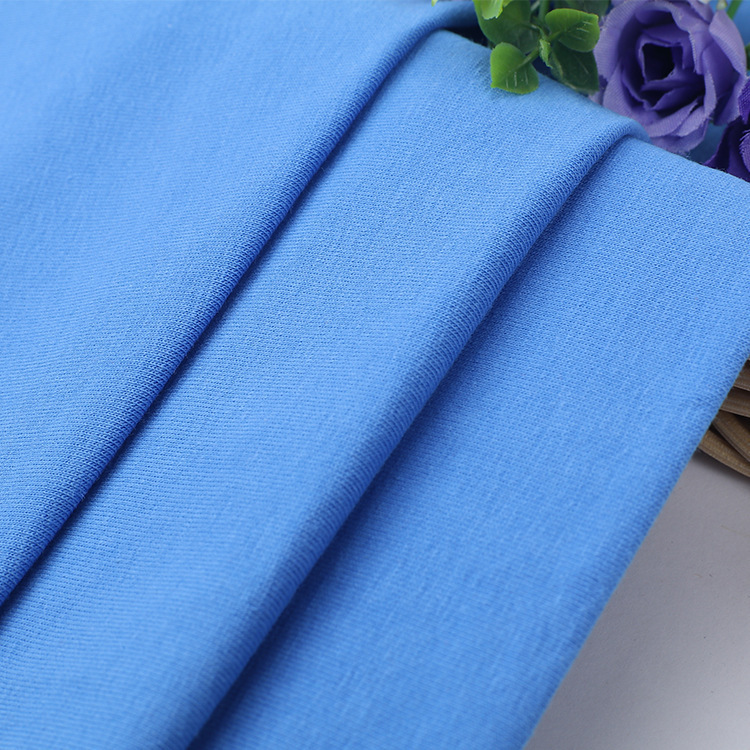 40 Pcts Fine Cotton Bracket Eating Hairy Cloth Lycra Cotton Single-sided Cloth Pure Cotton Plain Knitted Fabric Base Shirt T-shirt Fabric