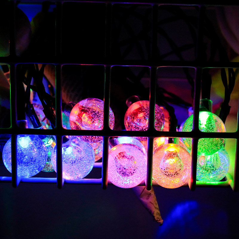 Factory Supply 100 LED Solar Light String Festival Decorative Light String Garden Outdoor Round Ball Color Light String
