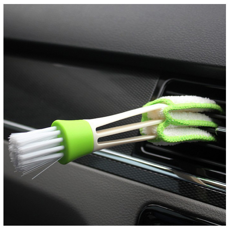 Auto supplies double air conditioning brush air outlet brush broom interior instrument panel cleaning soft hair Angel brush