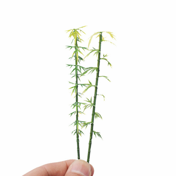 Mini simulation bamboo model plastic landscape small tree handmade finished tree building sand table micro landscape production ornaments