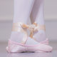 Ribbon ballet shoes toe indoor yoga practice shoes lace-up body shoes adult satin dance soft bottom two soles