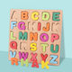 Children's Wooden Numeric Alphabet Matching Board 0.19 English Alphanumeric Cognitive Hand-held Board Early Education Educational Toys