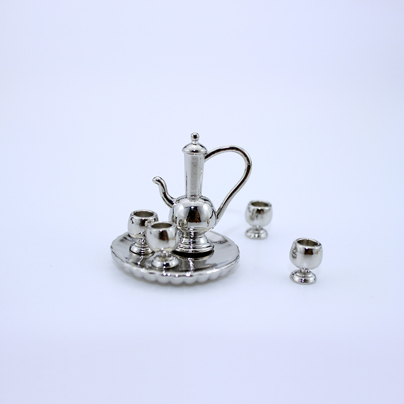 52Dollhouse miniature food play scene model doll house accessories Mini Disc tea set D231
