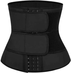 Skinny Clothes Women's Belted Corset Trimmer Belt Body Shaping Clothes Latex Sports Belt Body Shaping Three-row Buckle