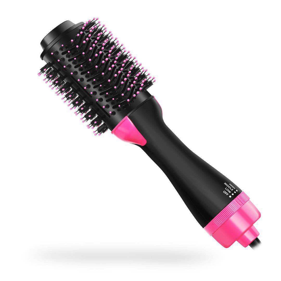 Four-in-one hot air comb factory direct Amazon cross-border two-in-one multifunctional negative ion curly hair blowing comb