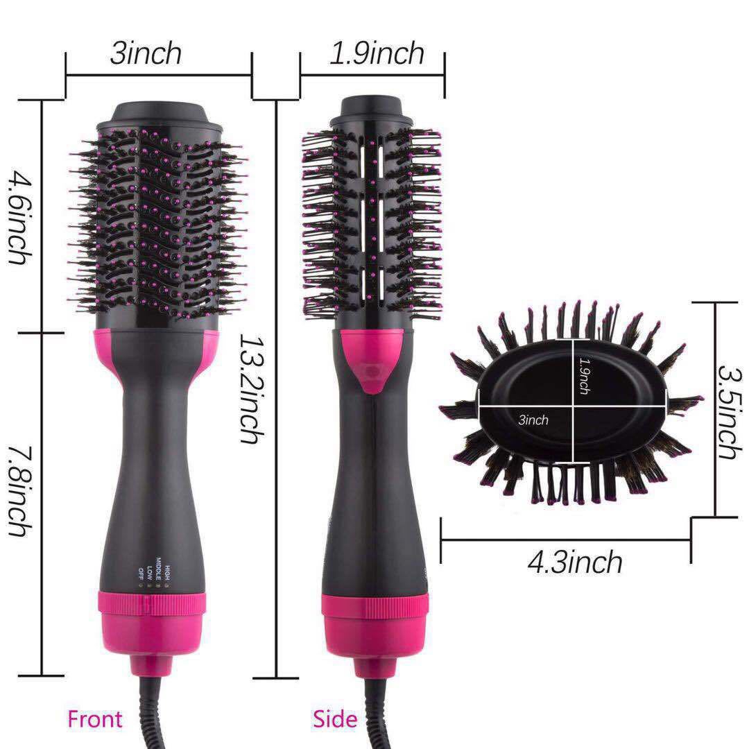 Four-in-one hot air comb factory direct Amazon cross-border two-in-one multifunctional negative ion curly hair blowing comb