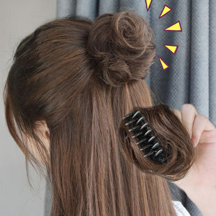 Wig Women's Ball Head Grab Clip Hair Pack Ball Simulation Hair Curler Wig Pack Wholesale High Temperature Silk