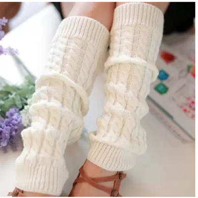 Twist autumn and winter piled socks female Korean version of knitted warm Japanese socks wool leg over knee socks manufacturers wholesale