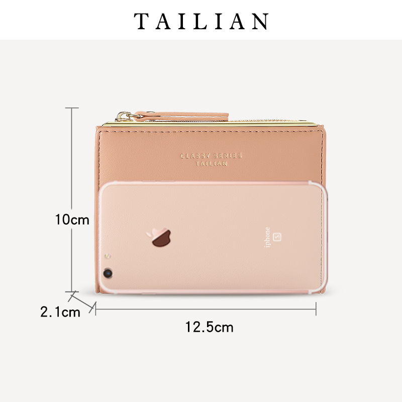 New Wallet Women's Short Simple Multi-Card Wallet Zipper Bag Cross-Border Women's Wallet purse Tillian