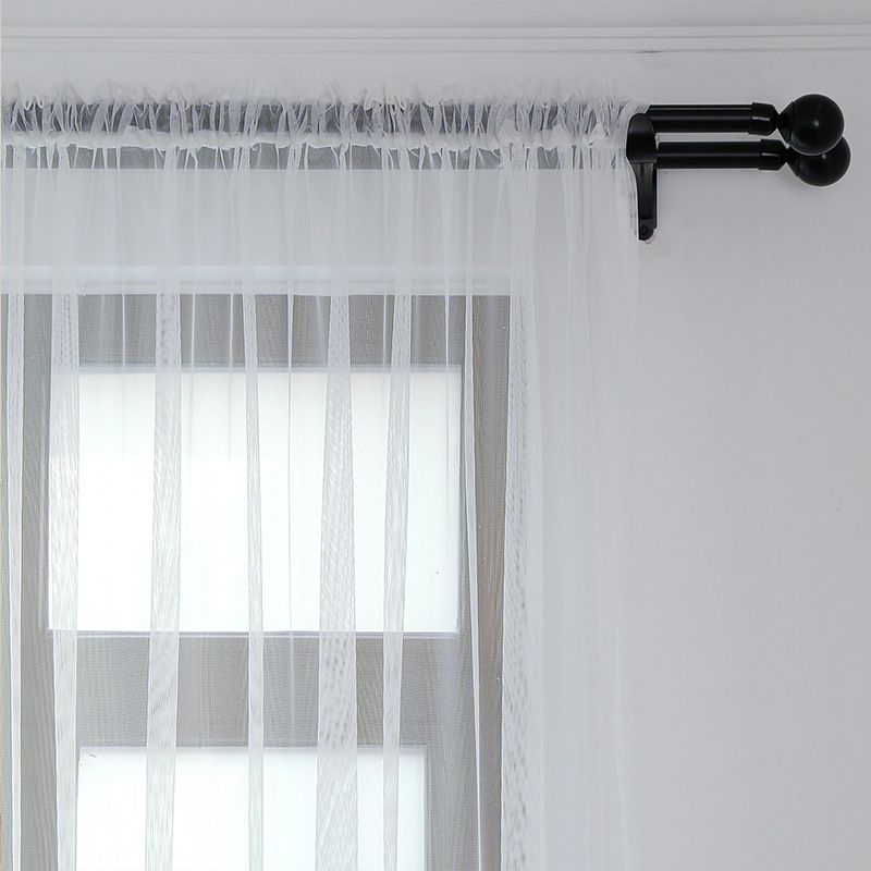 Factory sales new mesh solid color transparent window screen finished curtain window screen in stock European and American style curtain wholesale