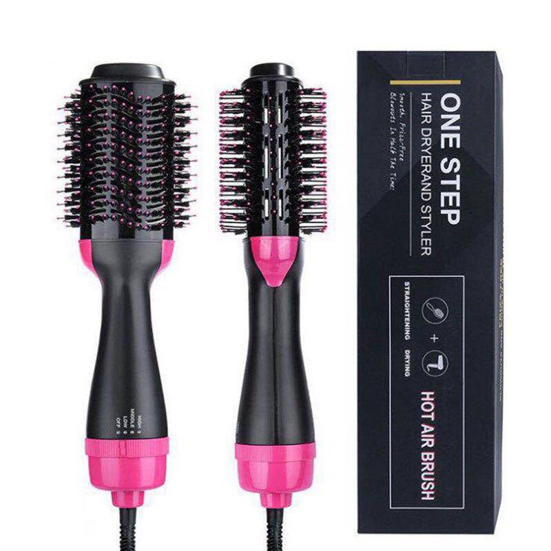 Four-in-one hot air comb factory direct Amazon cross-border two-in-one multifunctional negative ion curly hair blowing comb
