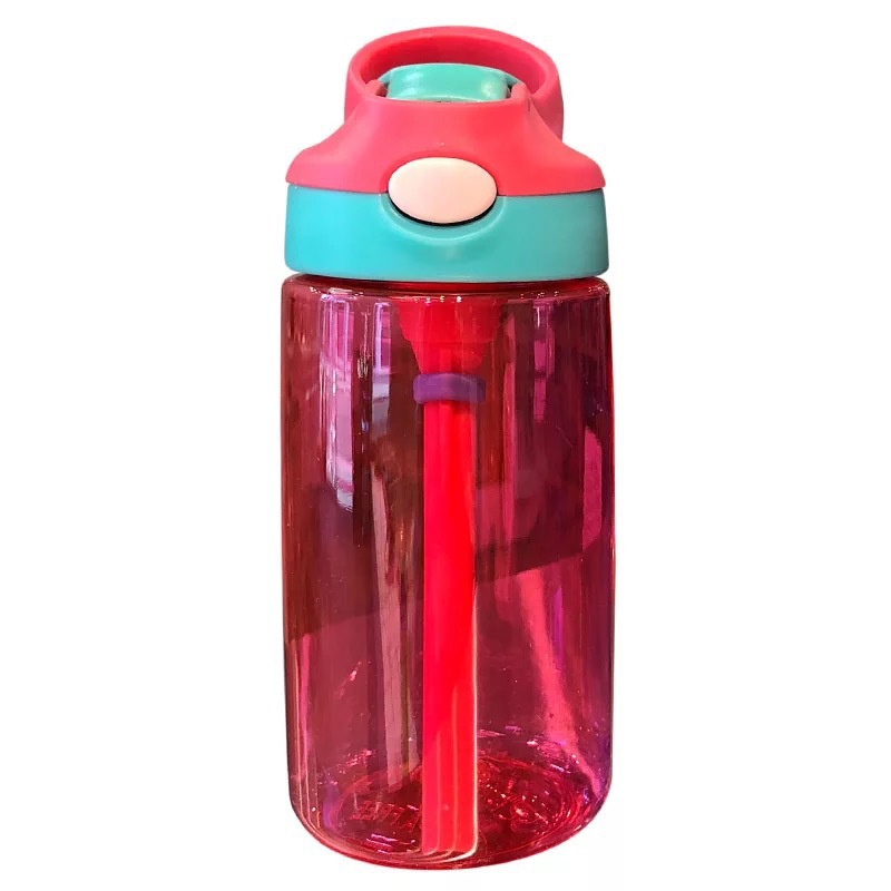 Small handsome Cup genuine children's suction tube Cup 480ml bite mouth Cup leak-proof portable sports kettle