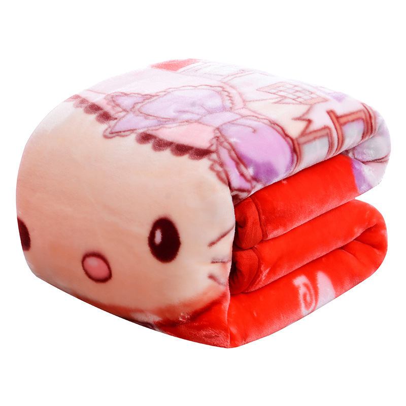 Baby blanket newborn thickened double layer children photography Raschel cartoon extra thick autumn and winter baby small cloud blanket