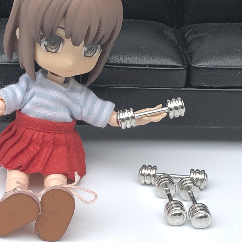 1:12ドールハウスdollhouseミニジムモデルob11アクセサリー金属ダンベルスポーツモデル|undefined