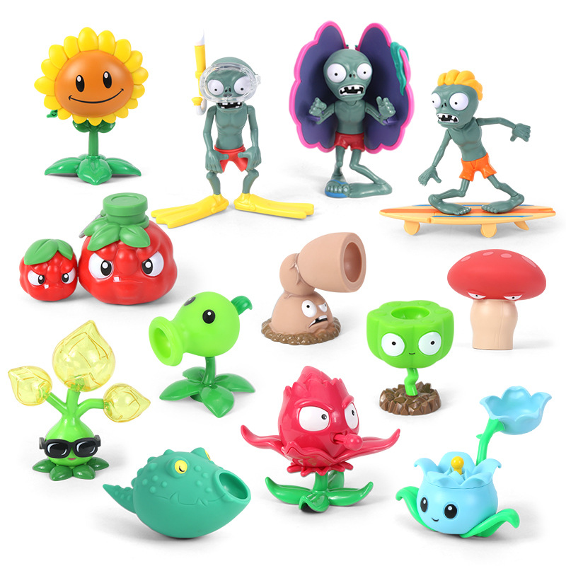 Plants vs Zombies toys bulk retail Helios zombie Denim catapult zombie machine gun pea shooter