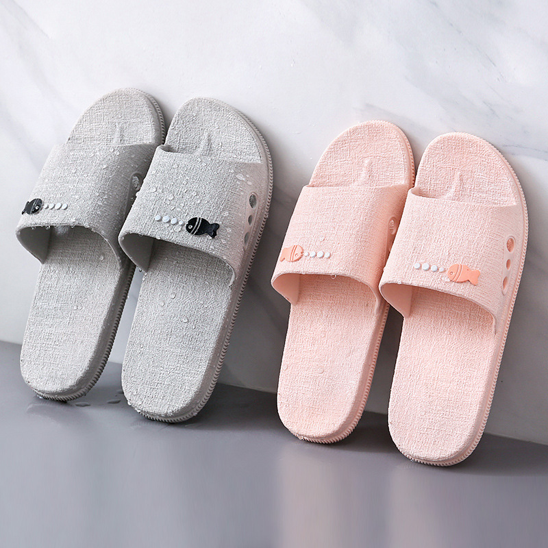 New Bathroom Bathing Home Slippers Indoor Fashion Non-slip Soft Bottom Hotel Household Couple Cute Women's Sandals and Slippers