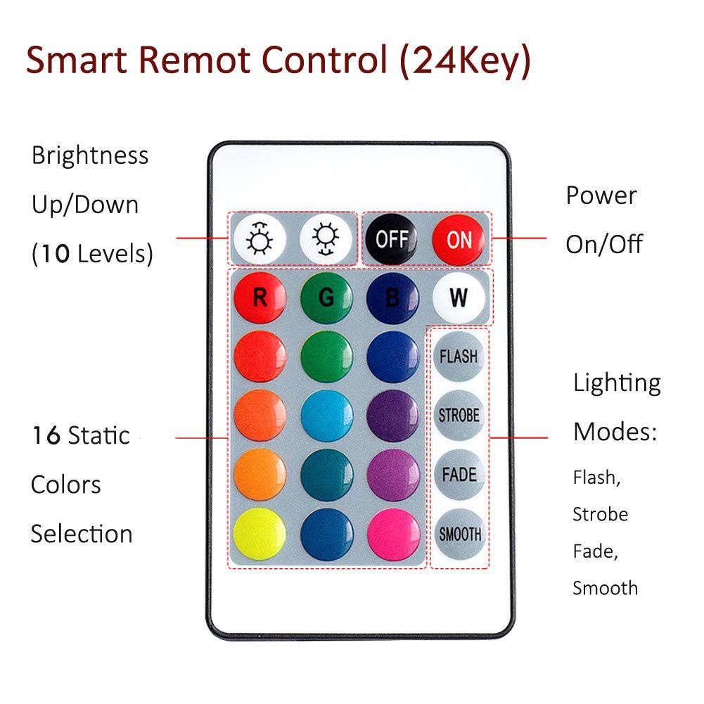 Diving light swimming pool light underwater light 24 key remote control RGB colorful LED Pool Light 7cm waterproof fish tank light
