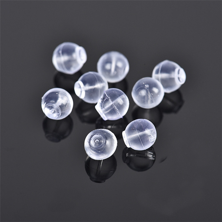 Jewelry Earrings Accessories Plastic Transparent Round Ear Plug Anti-drop Earring Plug