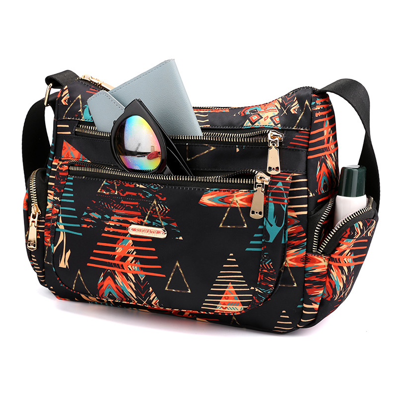 New large-capacity multi-compartment mommy printed dumpling bag for shopping and working single shoulder crossbody bag for women wholesale