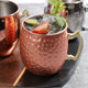 Cross-border hot selling mule Moscow mule Cup 304 stainless steel copper plated hammer point Cup light body wine glass cocktail Cup