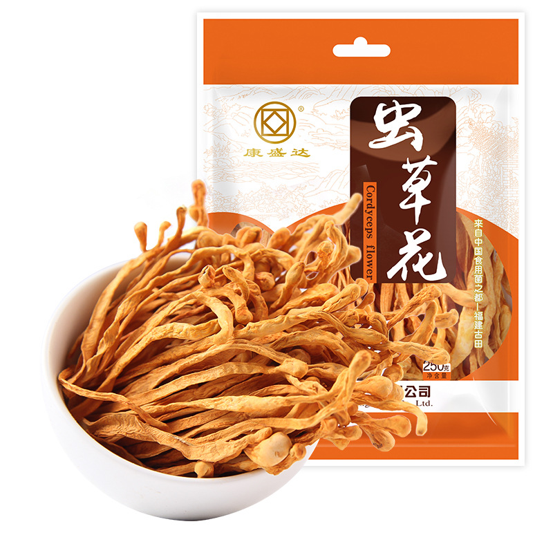 Gutian Cordyceps flower dry goods 500g Cordyceps militaris spore head bulk edible fungus Cordyceps militaris agricultural products wholesale