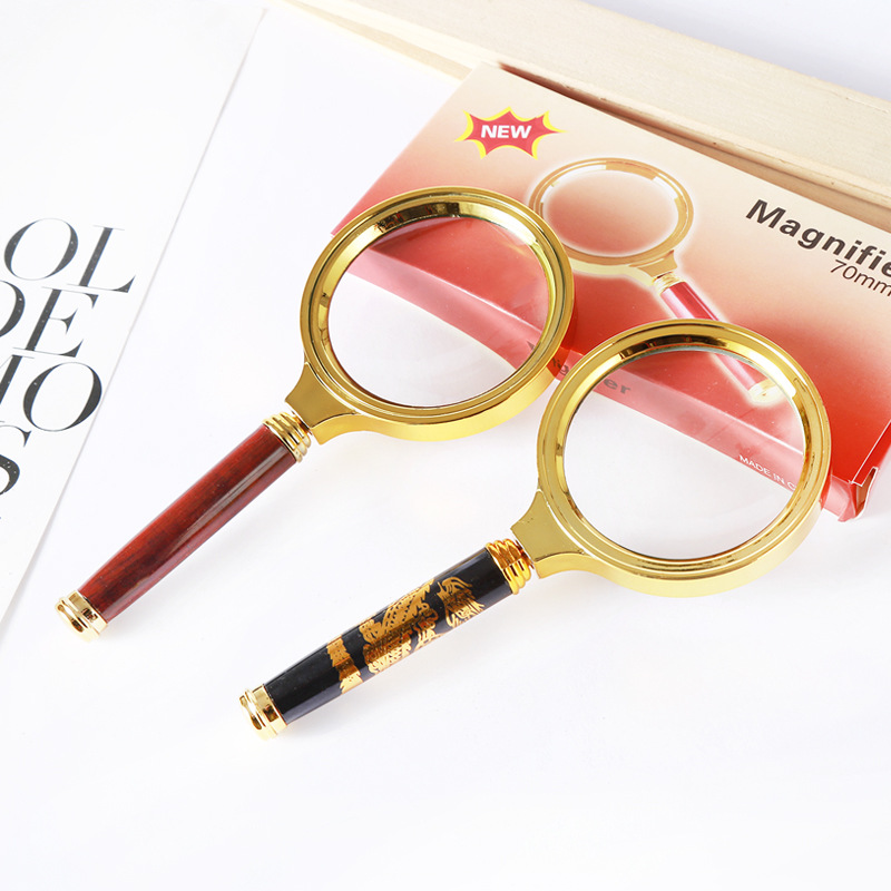 Special for foreign trade high-definition magnifying glass handheld portable reading mirror for the elderly 80MM wholesale