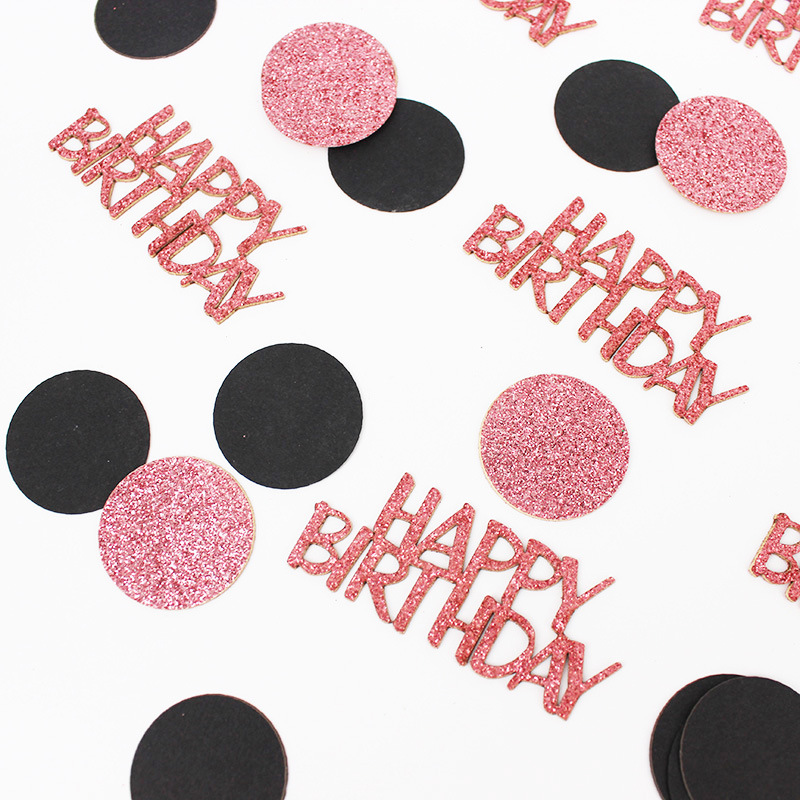 Creative happy birthday happy birthday party table decoration confetti gift crafts DIY sequins