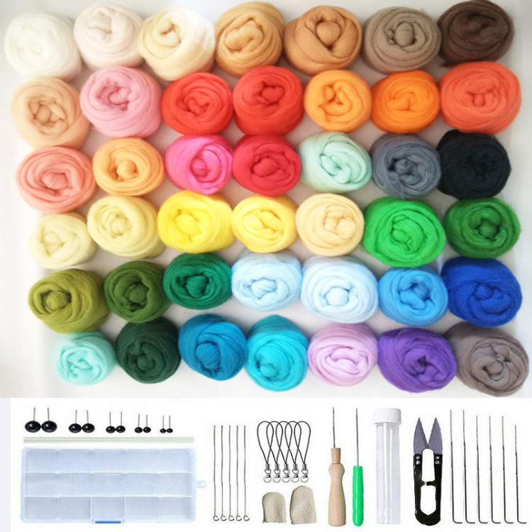 Wool Felt Felt Stamping Set Queensland Wool Novice Material Bag Keychain Handmade DIY Supplies