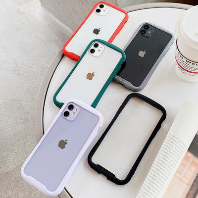 Transparent Acrylic Small Waist for Apple iPhone 12 Solid Color Phone Case 14Pro/15 Protective Case X