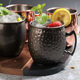Cross-border hot selling mule Moscow mule Cup 304 stainless steel copper plated hammer point Cup light body wine glass cocktail Cup