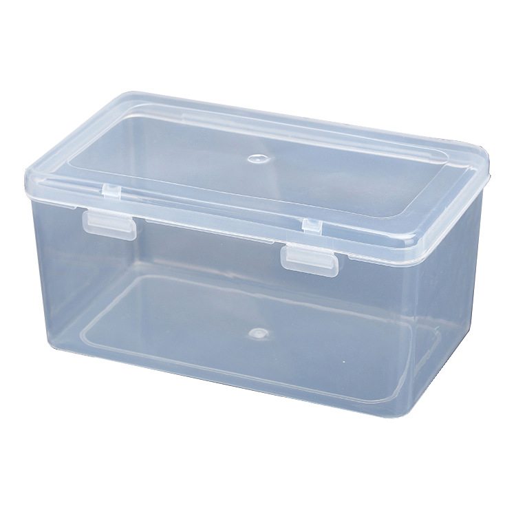 Factory Rectangular Plastic Box Small Products Hardware Parts Box Accessories Box Translucent Storage Box Medium Tools