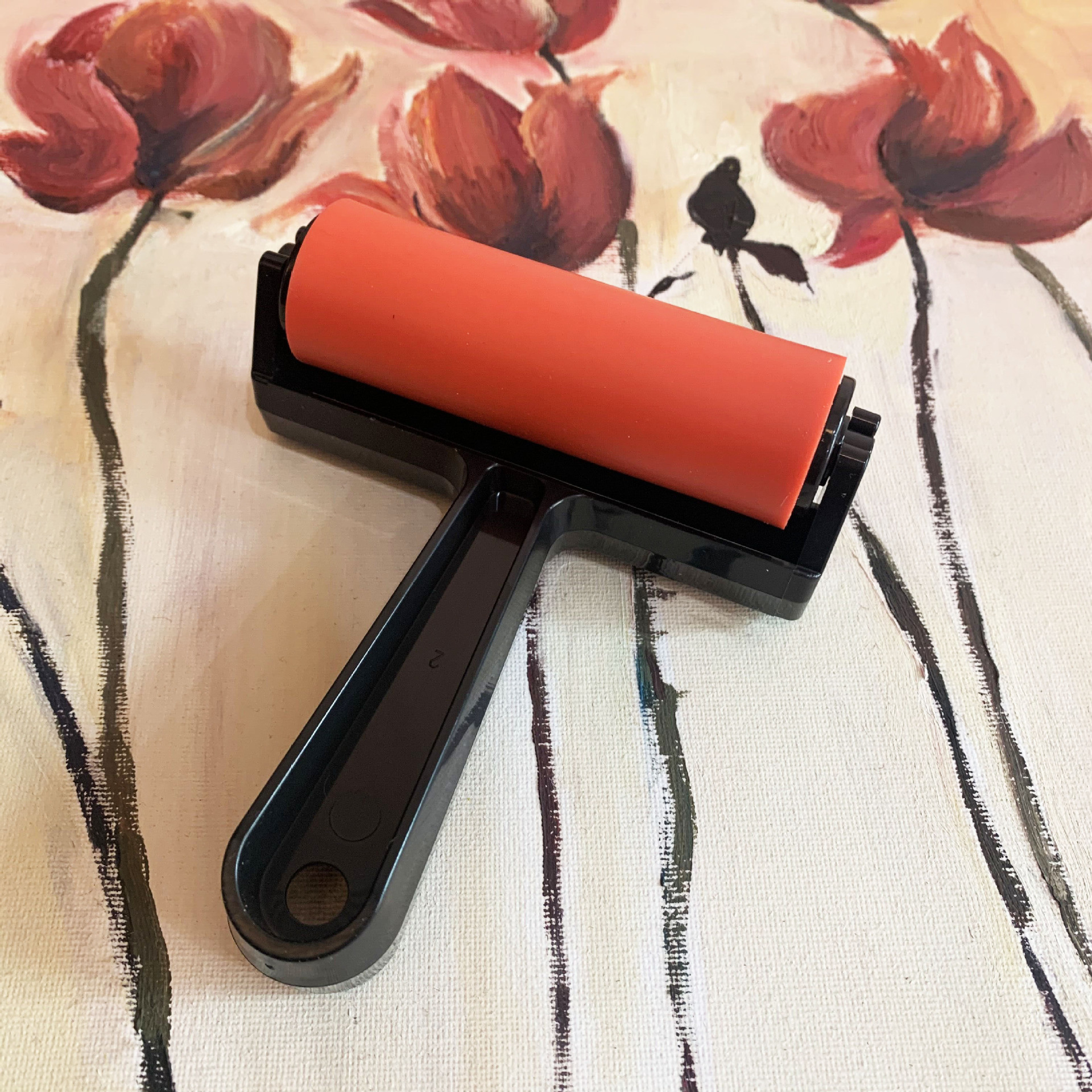 10cm engraving roller Diamond painting suit red roller art ink roller children's ink cartridge