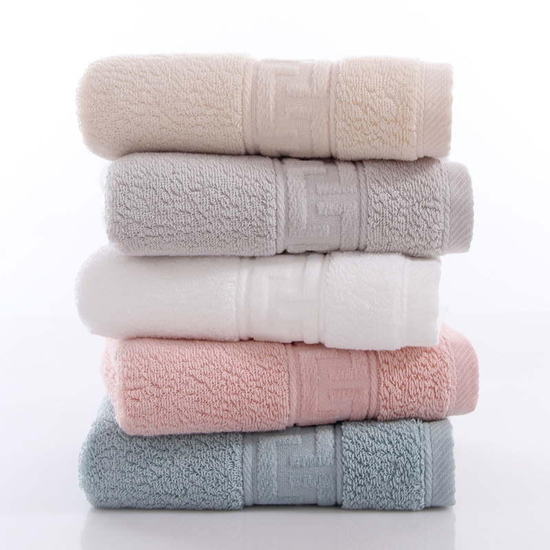 Figure strong towel cross-border ultra pure cotton antibacterial towel factory direct combed long staple cotton thickened face towel