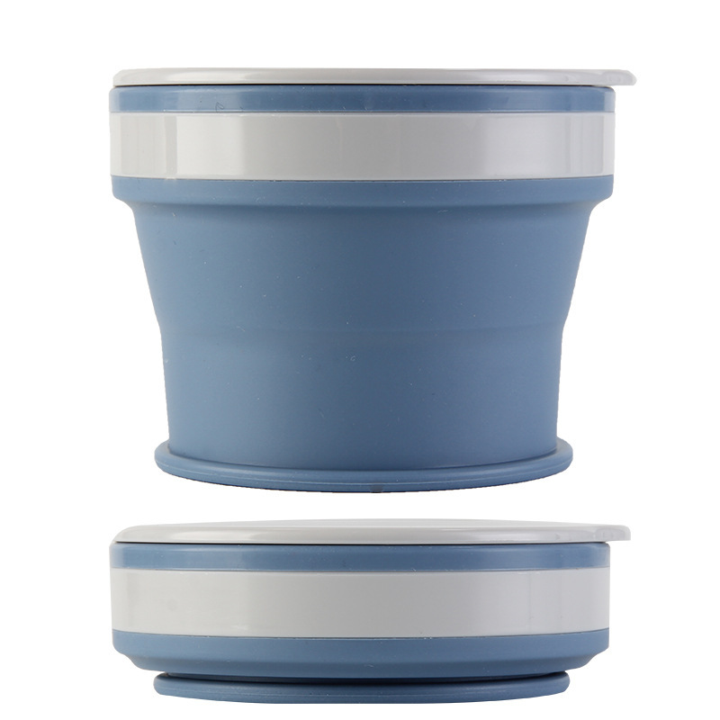 Spot Internet Celebrated Folding Water Cup Camping Travel Portable Gargle Cup Silicone High Temperature Resistant Drop-resistant Telescopic Folding Cup