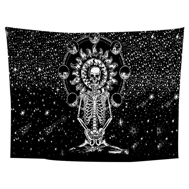 Factory direct supply DIY ins Bohemian Mandala landscape forest skull head home decoration tapestry