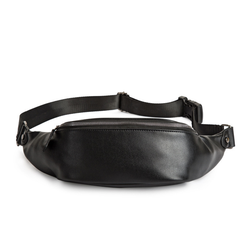 Men's Bag 2024 New Waist Bag Men's Outdoor Sports Running Men's Shoulder Bag Chest Bag Soft Leather Belt Bag Wallet