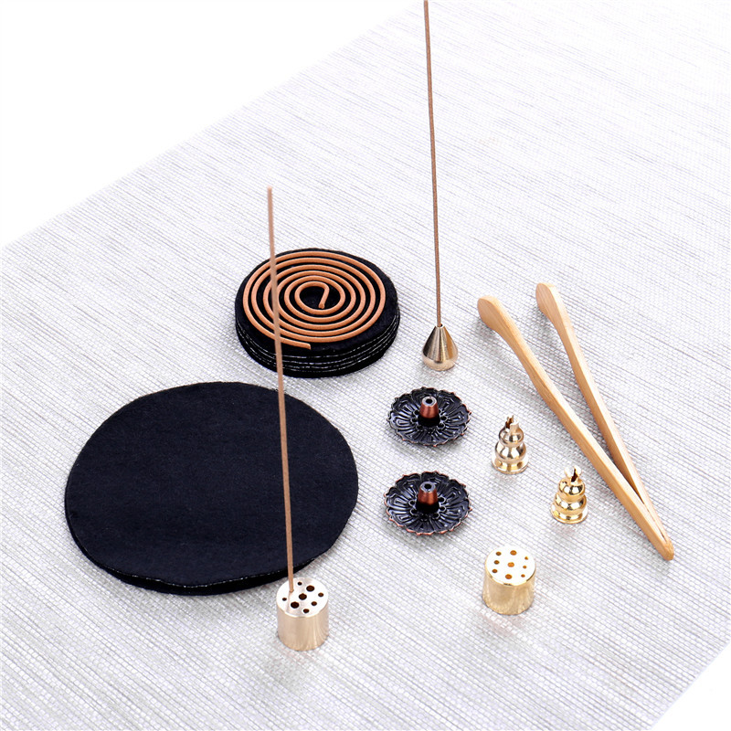 Supply brass gourd incense frame fireproof cotton incense burner line incense insert coil incense stand manufacturers cross-border a generation of hair