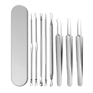 New stainless steel acne Needle 8-piece acne needle blackhead needle beauty needle cell clip acne clip set