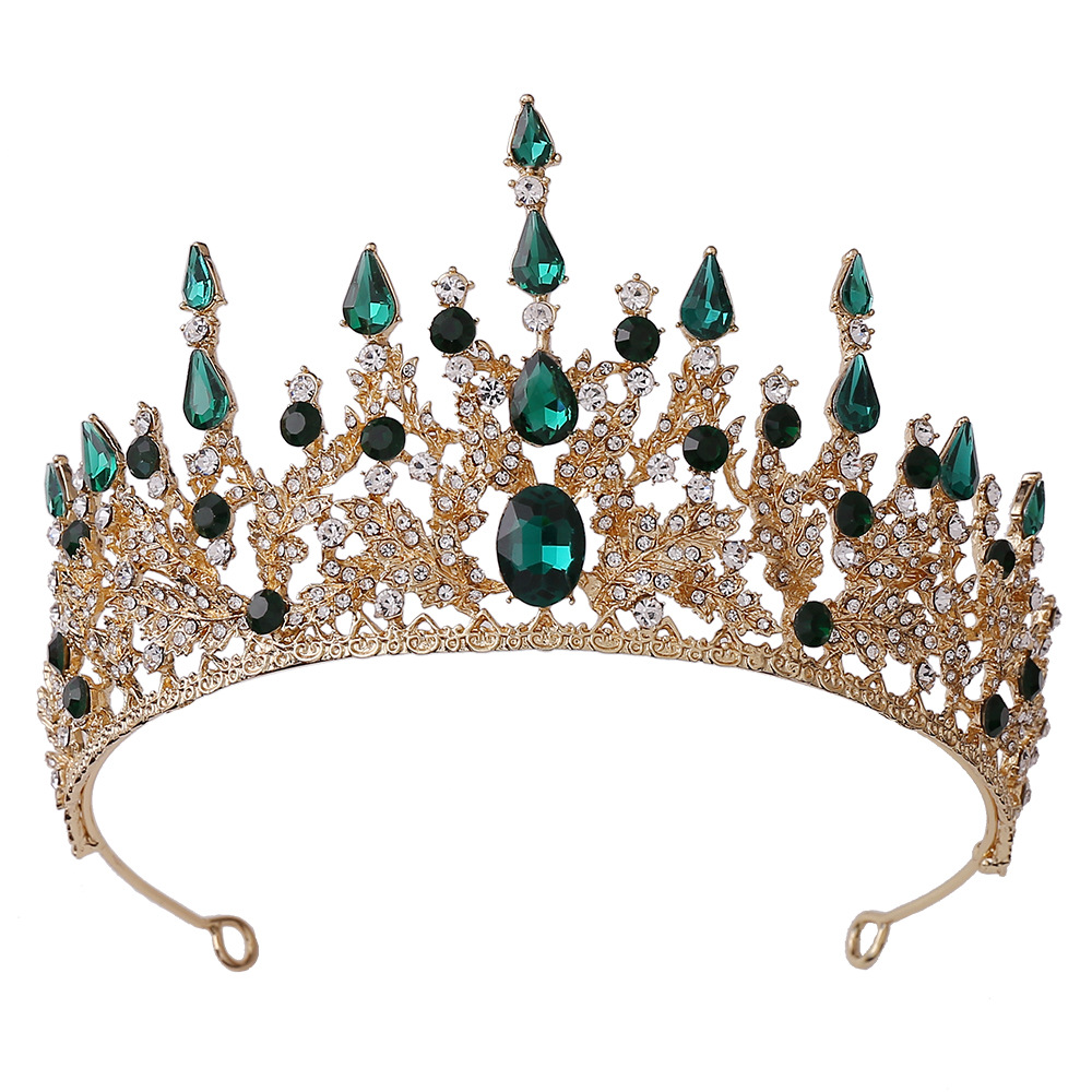 H1259 European and American Baroque Bridal Crown Headwear Rhinestone Hair Accessories Princess Crown Wedding Dress Accessories