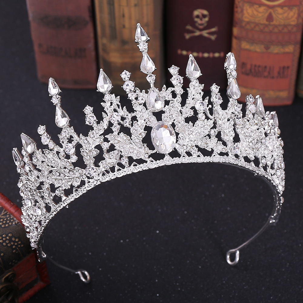H1259 European and American Baroque Bridal Crown Headwear Rhinestone Hair Accessories Princess Crown Wedding Dress Accessories