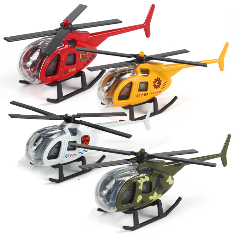 Children's alloy mini plane simulation model military helicopter fighter boy toy wholesale market stall