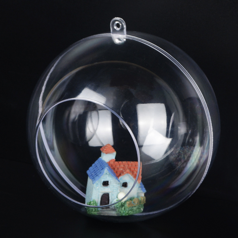 High Transparent Open Ball Window Decoration Christmas Decoration PS Plastic Plant Cultivation Christmas Ball acrylic ball