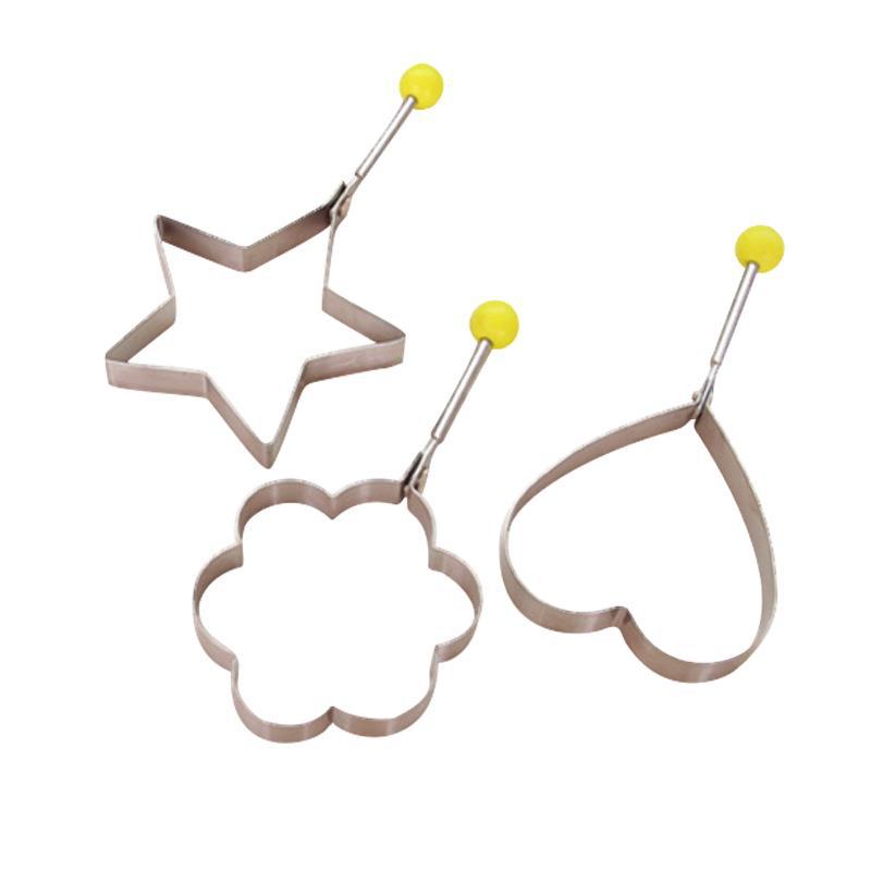 Stainless Steel Egg Fritter Creative Steamed Poached Egg Heart-shaped Grinder Fried Egg Model Love Bento Mold