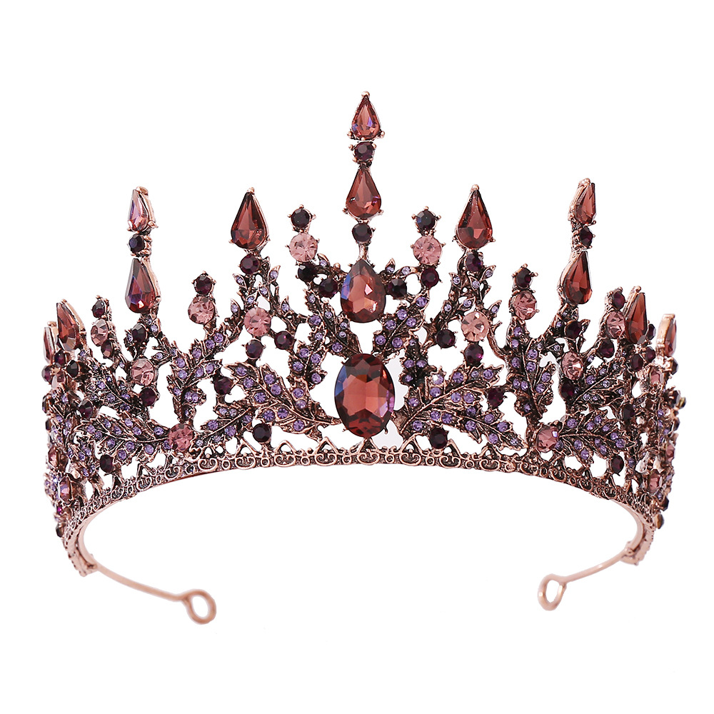 H1259 European and American Baroque Bridal Crown Headwear Rhinestone Hair Accessories Princess Crown Wedding Dress Accessories