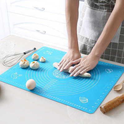 High Temperature Silicone Mat Kitchen Large Thickened Non-Slip Ring with Scale Kneading Mat Baking Tray Mat Baking Use and Mat