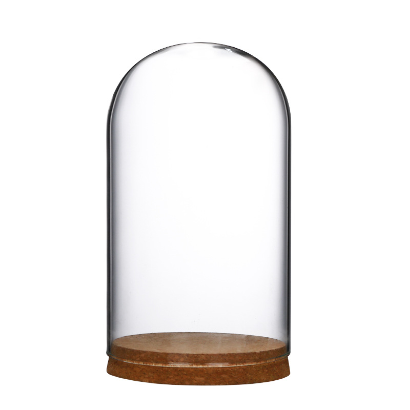 Wood stopper glass cover clay clay puppet glass cover wholesale permanent flower glass cover 