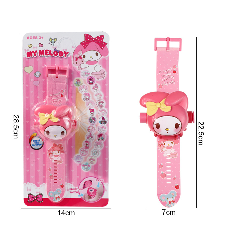TikTok Projection Children's Luminous Toy Watch Educational Internet Popular Gift Cartoon Electronic Watch for Boys and Girls Kulomi KT