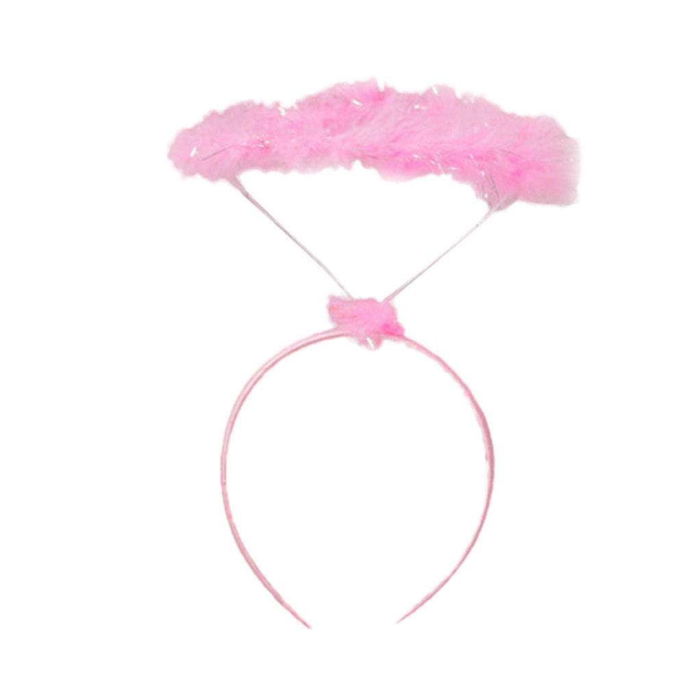 June 1 Children's Day Performance Angel Halo Hairband Feather Angel Headband Halloween Ball Headwear