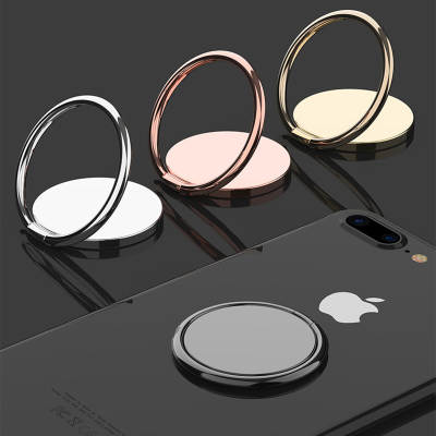 Small and exquisite simple metal ring buckle mobile phone bracket 360 degrees rotating magnetic suction round bracket wholesale